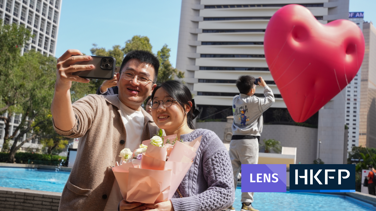 HKFP Lens: ‘Chubby Hearts’ art installation brings giant floating balloons to Hong Kong